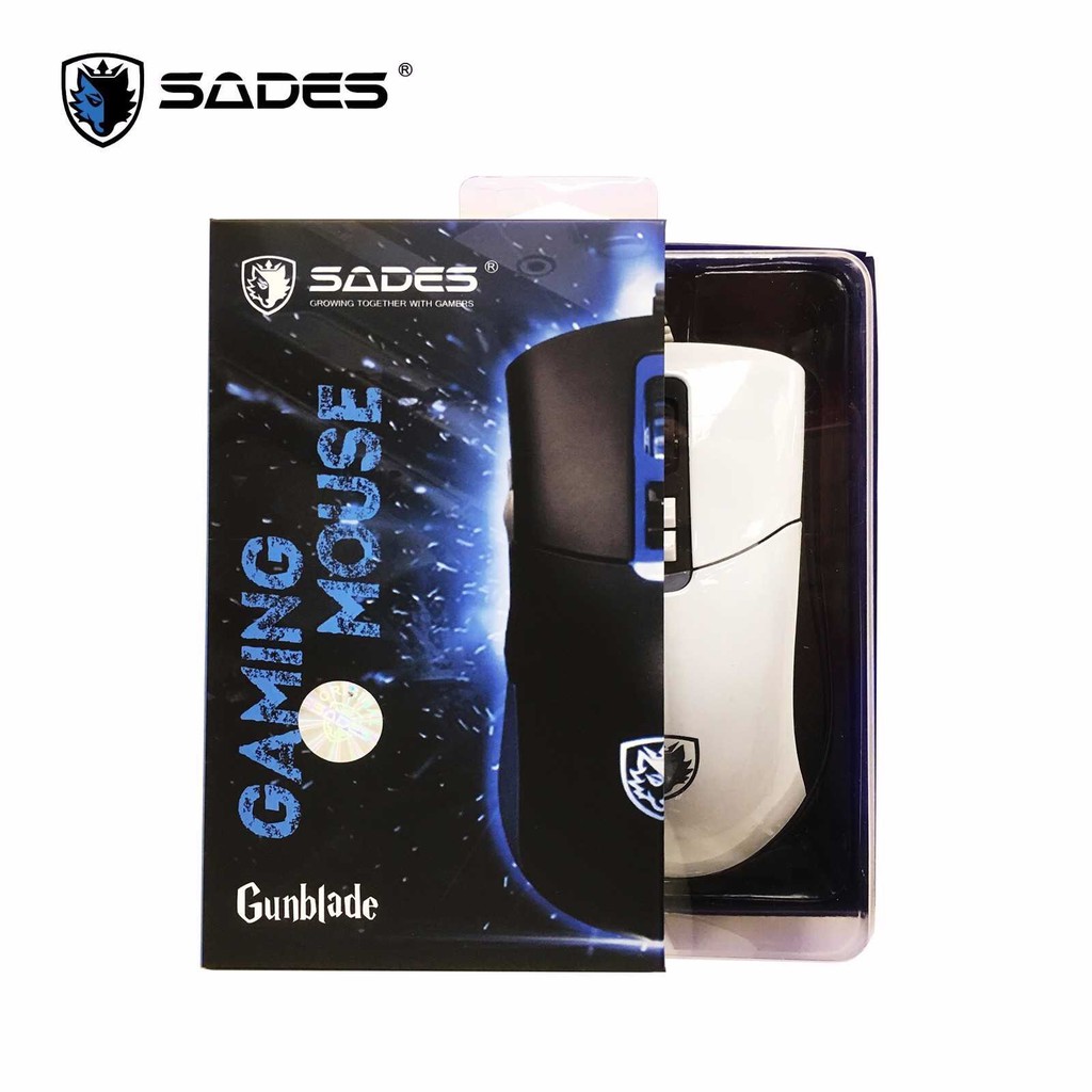 賽德斯 SADES GUNBLADE 狼槍刀 RGB 巨集變頻電競滑鼠 送SADES閃電ZAP電競鼠墊1個(送完為止)