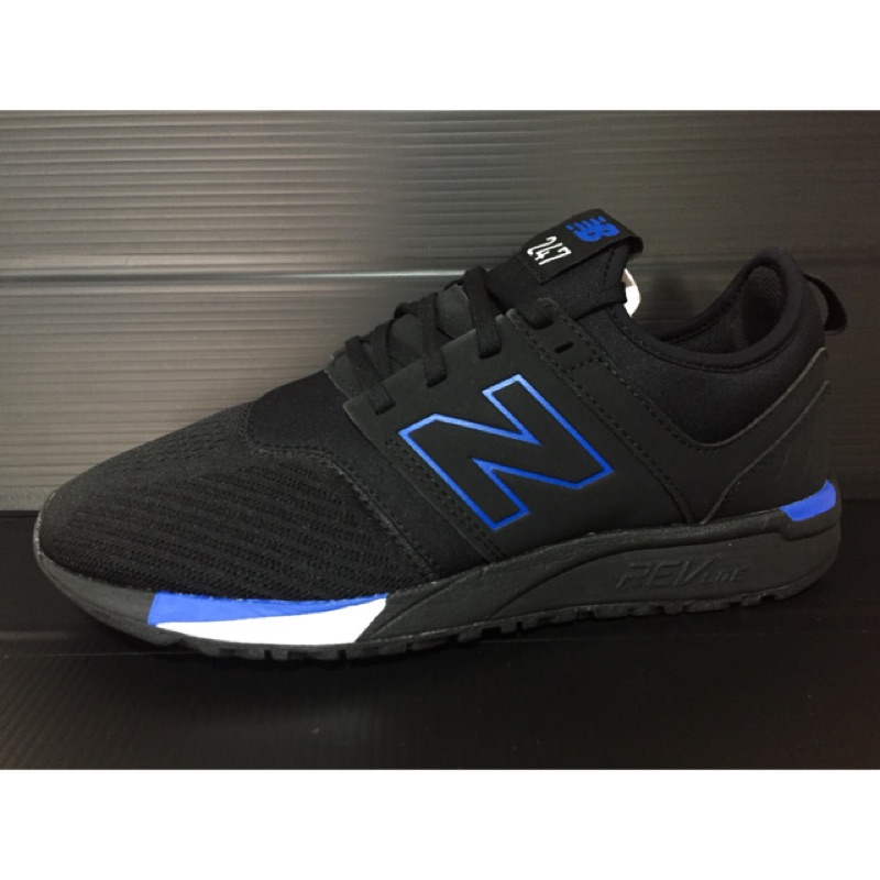 【NoFake】New Balance NB247 休閒鞋 情侶鞋 黑藍色-MRL247PR