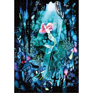 【小巷】迪士尼 彩繪玻璃藝術 小美人魚 (Tenyo, 500片, DSG-500-624, 透明塑膠拼圖, 日本拼圖)