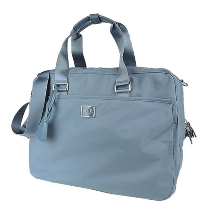 agnes b. VOYAGE 灰藍色湖水藍 行李袋旅行袋