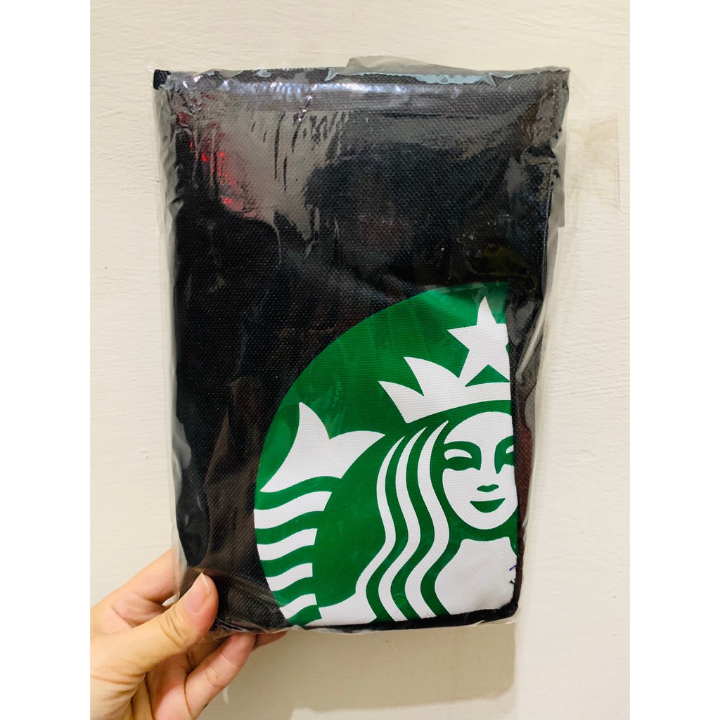 (全新)Starbucks 星巴克保溫保冷袋保鮮袋(黑) 野餐露營旅行 大方寬口