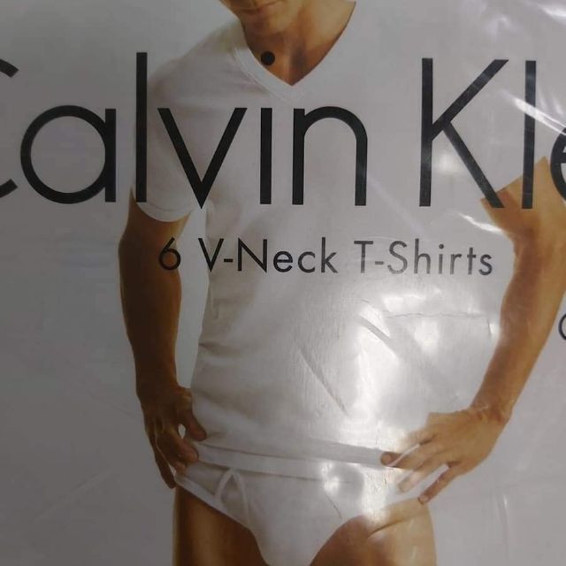 Calvin Klein 男100%純棉短袖V領內衣