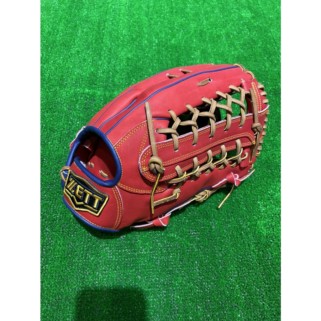 ZETT SPECIAL ORDER 訂製款棒壘球手套硬式小牛皮特價Z22系列13吋紅色
