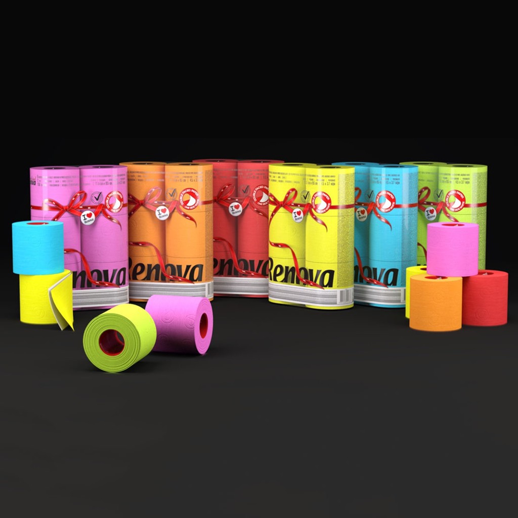 葡萄牙品牌RENOVA - 天然彩色捲筒雙層衛生紙