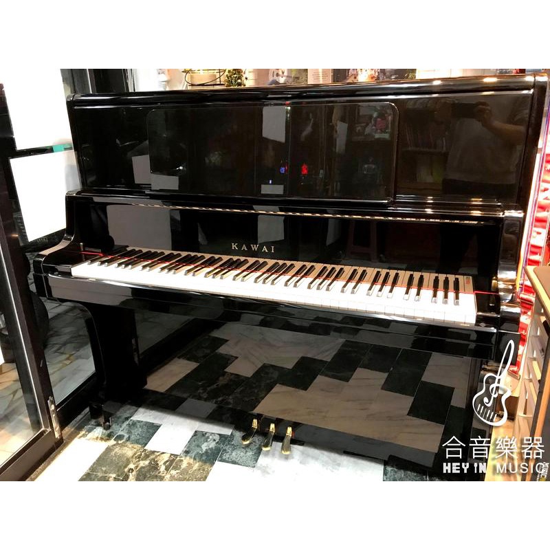 ＊合音樂器＊ 嚴選日系中古 台廠 KAWAI 豪華3號琴 KU-60 黑色鋼琴烤漆 直立鋼琴