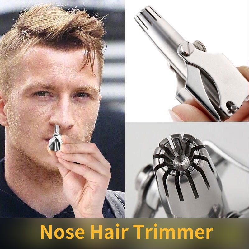 手動鼻毛修剪器便攜式鼻耳修剪器毛髮剃須刀理髮器安全去除鼻毛清潔器