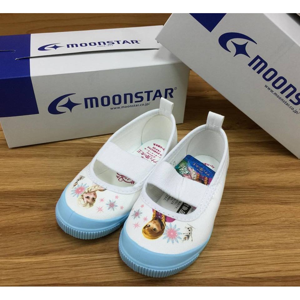 日本製 moonSTAR 冰雪奇緣室內鞋/娃娃鞋DNF019藍/特賣