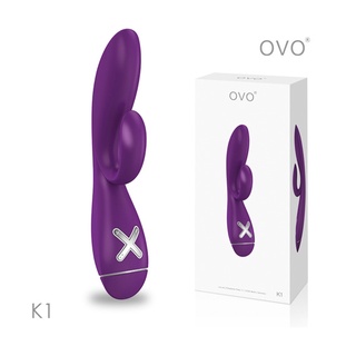 德國OVO-K1 拳擊手艾倫 5段變頻 多功能 雙叉 震動按摩棒-紫色