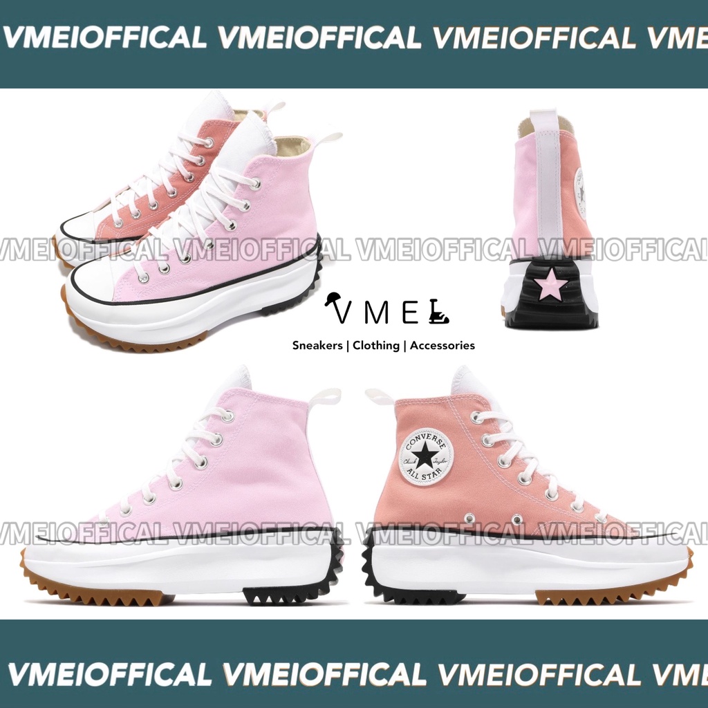 【VMEI_OFFICAL】Converse Run Star Hike Hi Pink 鋸齒 厚底 雙色拼接 粉橘 增