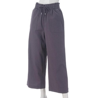 婕的店日本精品~日本帶回~aiai紫灰色棉質彈性寬褲(L)2504
