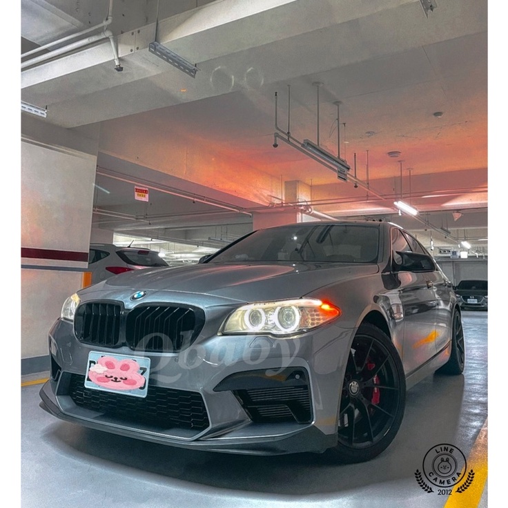 《Q寶貝》BMW F10跨界前保桿 前下巴含 水箱罩+M5後保桿+M5新款鯊魚鰭後下巴