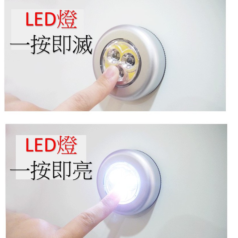 LED燈 拍拍燈 按壓式LED燈 高級紙卡包裝 車廂燈 車廂 觸摸燈 車上照明 衣櫥 露營 照明