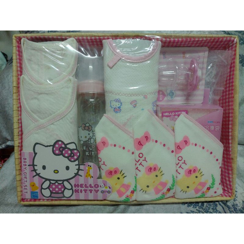 Hello Kitty嬰兒用品禮盒組 PP奶瓶 彌月禮盒  (附提袋)
