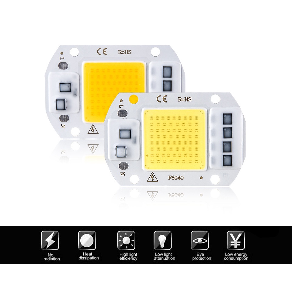 110V LED 免驅動 光源智能 IC投光燈 全光譜植物照明燈 COB燈板 AC 可調光 LED