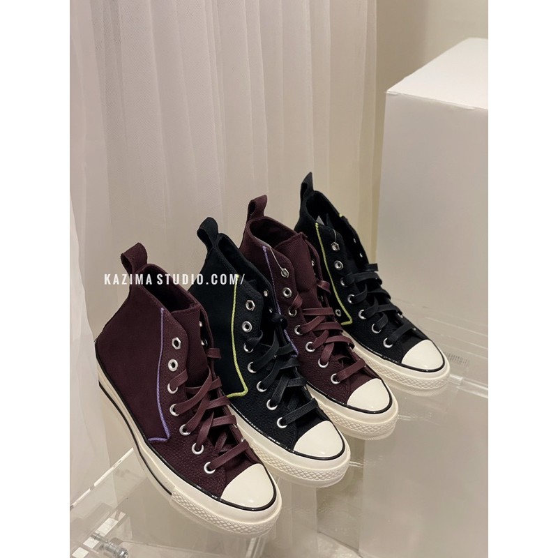 Kazima Converse Chuck70 1970 麂皮帆布鞋高筒酒紅黑黑色黑白紫色紫紅色螢光色 蝦皮購物