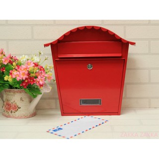 [HOME] 紅色信箱 鍛鐵信箱 蘇格蘭紅色信箱 歐式鄉村 信件箱 意見箱 耐候性佳 超取限1個