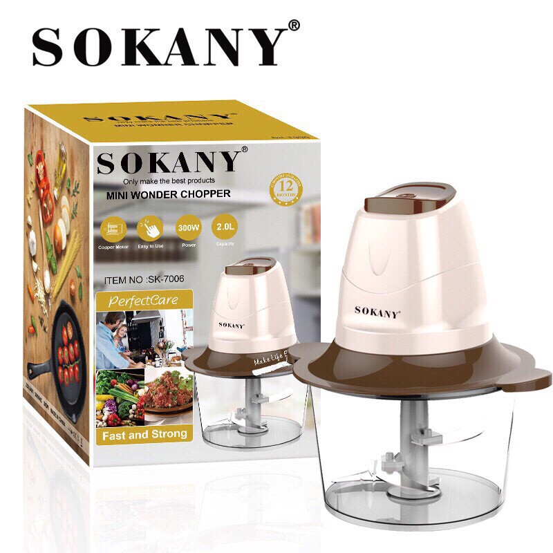 Sokany SK-7006 多功能攪拌機,攪拌機,300W 容量,2 種強大的研磨速度