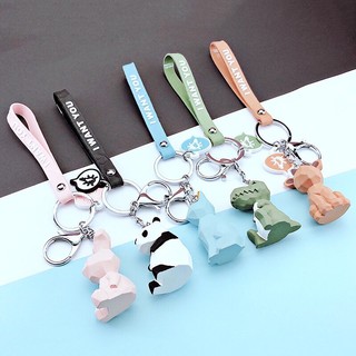 🔥新款特賣🔥北歐創意 切面幾何 動物家族 鑰匙圈 鑰匙扣 吊飾 掛件 可愛 軟膠 學生 舒壓玩具 禮物 情侶 韓國