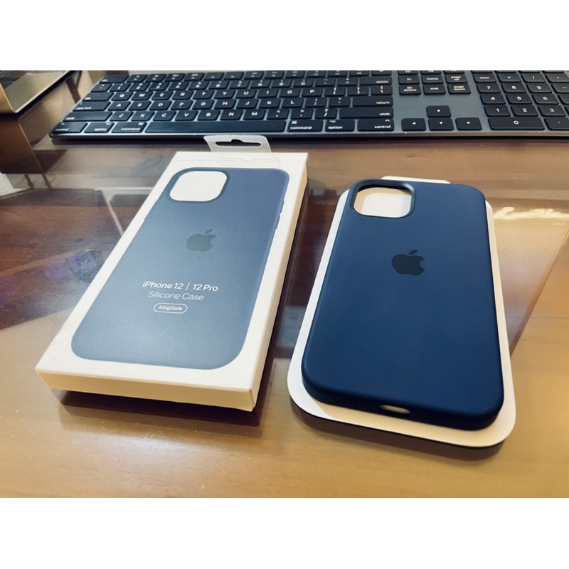 Apple iPhone 12 12pro 原廠矽膠保護殼（海軍深藍色）