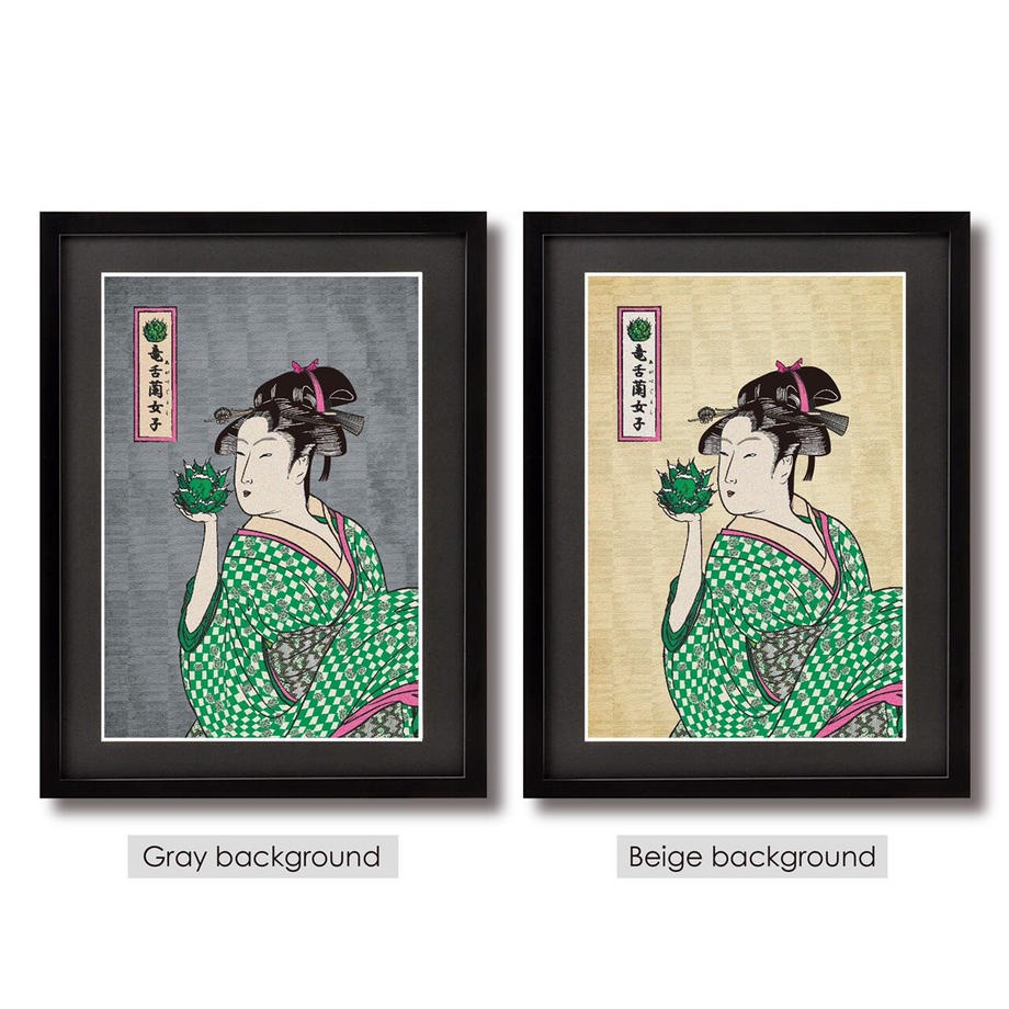 日本green Prickle浮世絵風竜舌蘭女子多肉植物插圖預購 蝦皮購物