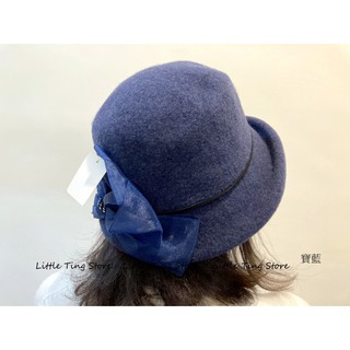 MIT台灣製日本百貨專櫃厚羊毛帽wool 施華洛世奇Swarovski蝴蝶結緞帶結造型漁夫帽保暖厚羊毛氈帽遮陽帽(多色)