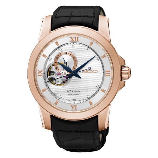 Seiko 精工錶 Premier 4R39-00P0P(SSA326J1) 藝術羅馬鏤空機械腕錶/白面 41.5mm