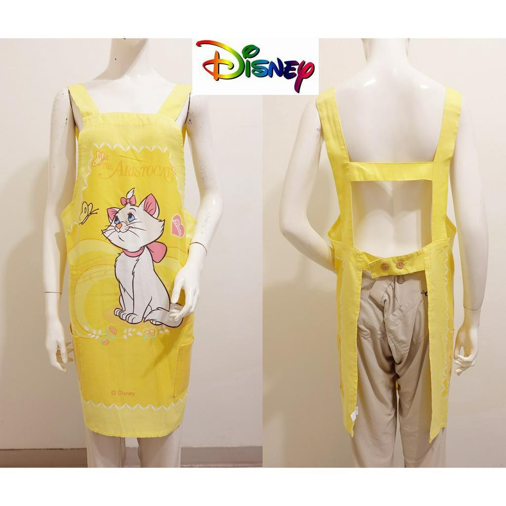 ☆一身衣飾☆ 東京海洋迪士尼樂園【Disney】真品 蜂蜜黃 大大marie瑪莉貓 圍裙~直購價299~溫馨月🌷