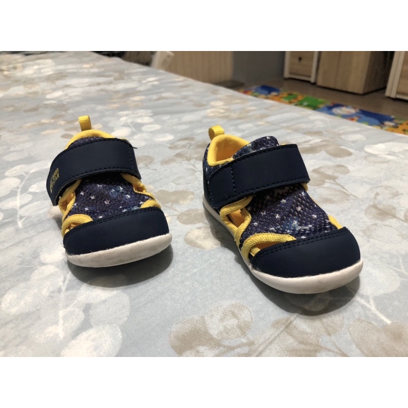二手Moonstar 黃色涼鞋 13.5cm（無鞋盒）