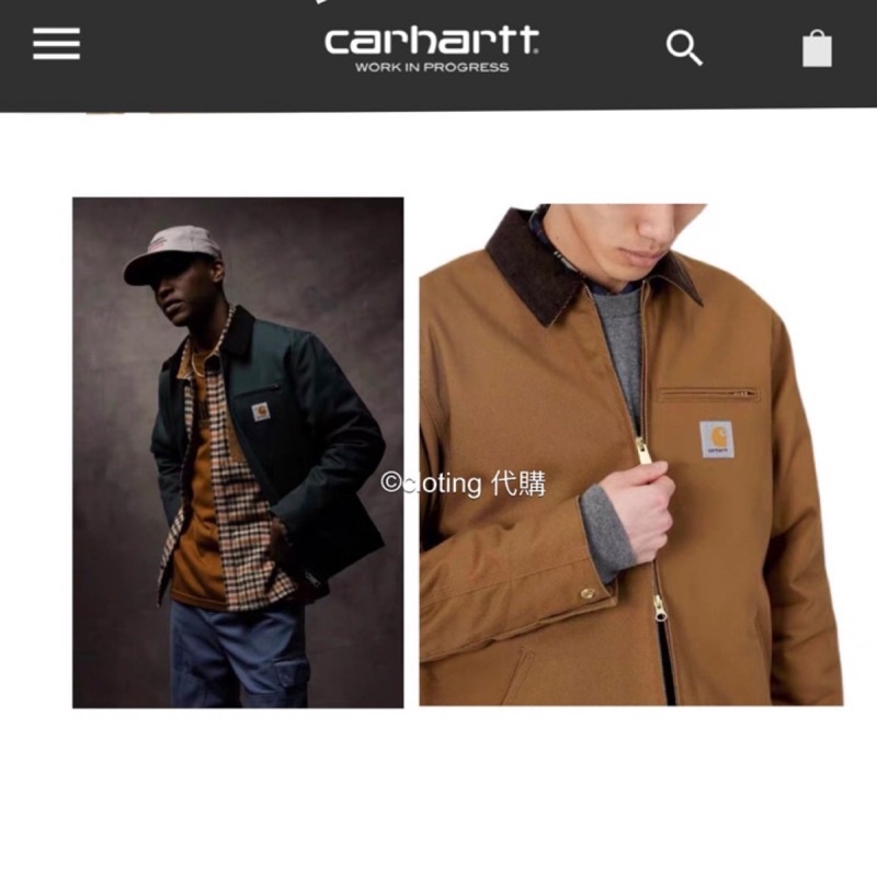 歐洲CARHARTT WIP Detroit Jacket厚款 星際效應 拉鍊 羊毛 底特律 工裝夾克