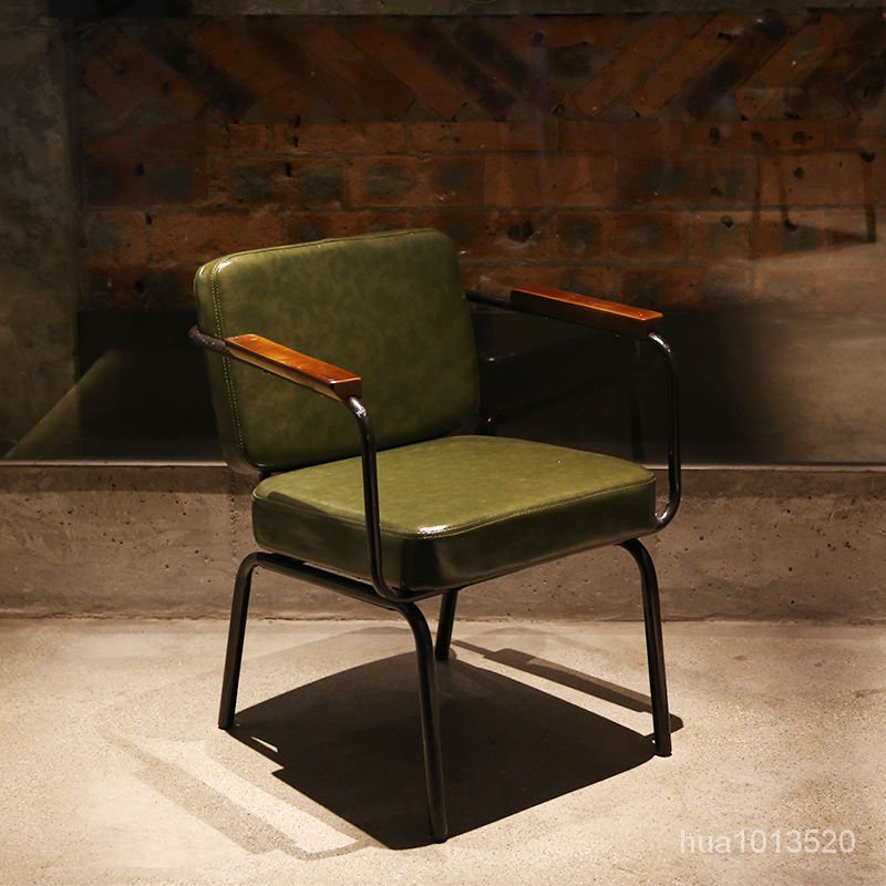 【藝軒精品屋】工業風辦公椅美式複古靠背扶手椅簡約餐廳咖啡酒吧工作室鐵藝椅子