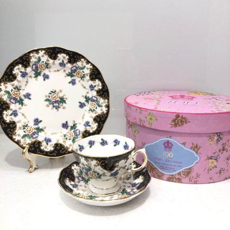 英國皇室茶具 Royal Albert 新百年紀念馬克杯1910三入茶具套裝禮盒