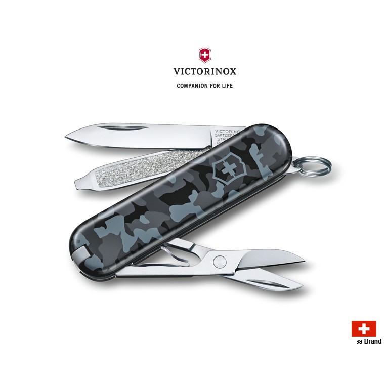 Victorinox瑞士維氏58mm海軍暗藍迷彩Classic經典7用瑞士刀【0.6223.942】
