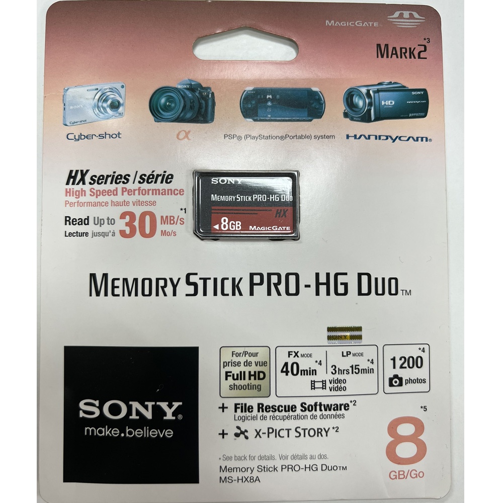 SONY MS-HX8A/K 8GB 記憶卡