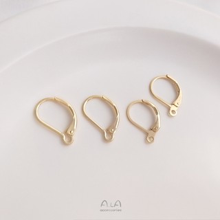 ALGD飾品廠家直出保色耳鉤14K包金回彈耳圈法式耳勾帶吊手工耳扣DIY耳環耳飾品材料