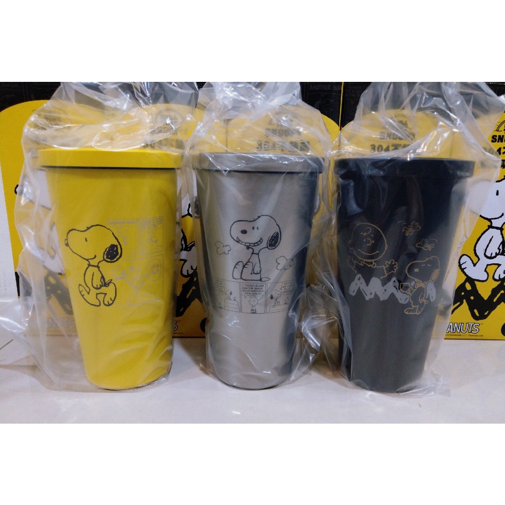 7-11 snoopy 史努比 304 不鏽鋼 保冷 吸管杯 500 ml 大容量 全新 現貨