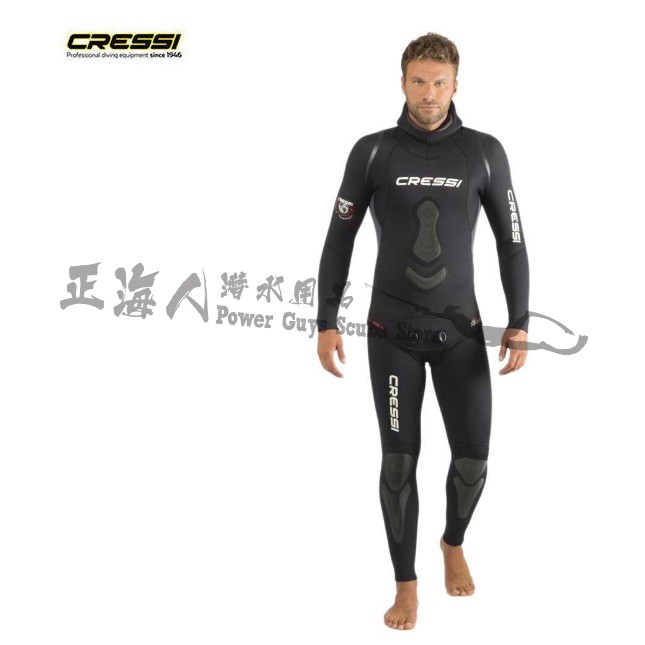 【現貨】  Cressi Apnea  3.5mm / 5 mm男用 兩件式 防寒衣 酷黑 迷彩 潛水衣