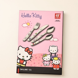 德國｜雙人牌 Hello Kitty 不銹鋼餐具組｜ Zwilling 兒童餐具 學齡餐具 刀子 叉子 湯匙 原廠公司貨