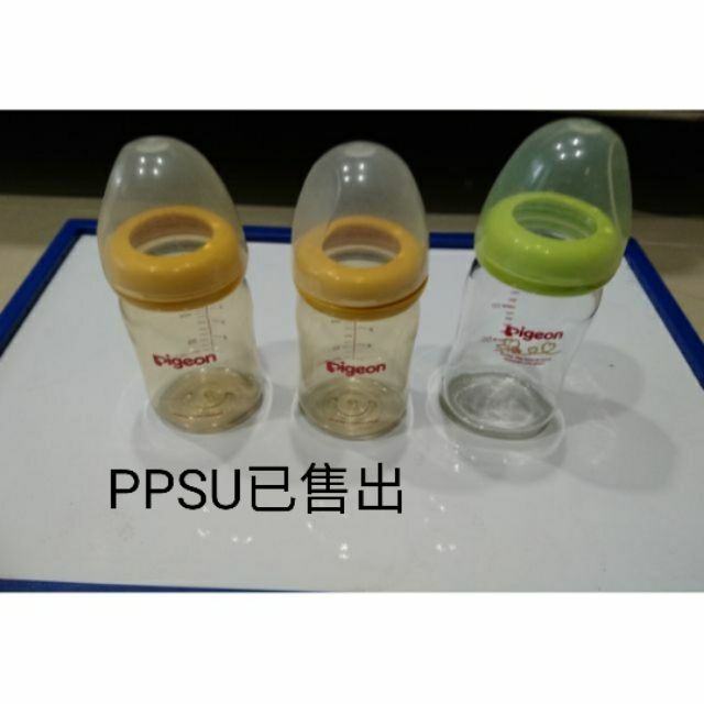 （二手）貝親 pigeon 寬口 PPSU / 玻璃 160ml 奶瓶