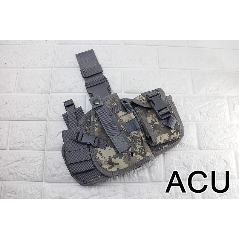 2館 生存遊戲 龍捲風 腿掛版 槍套 ACU ( BB彈 彈匣套 彈夾袋 軍事風 生存遊戲