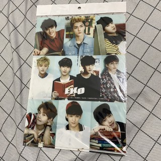 EXO 周邊 資料夾 頭巾 手環 徽章