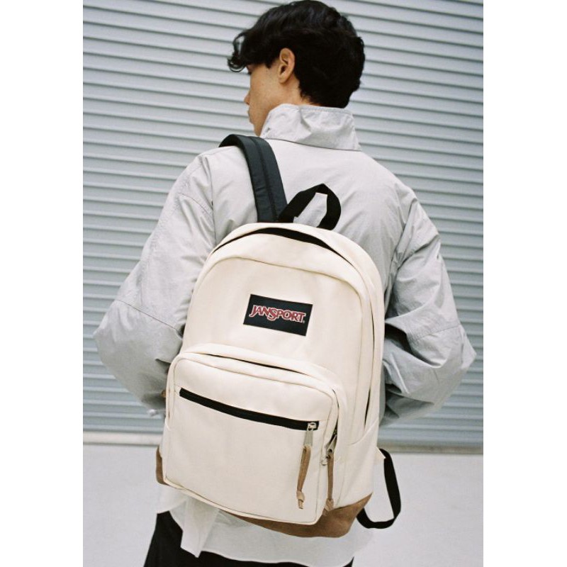 jansport 高強度尼龍 防潑水  白米黃色 後背包