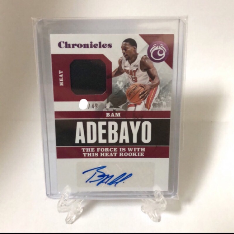 Bam Adebayo NBA 新秀 球員卡 簽名卡 限量49 熱火