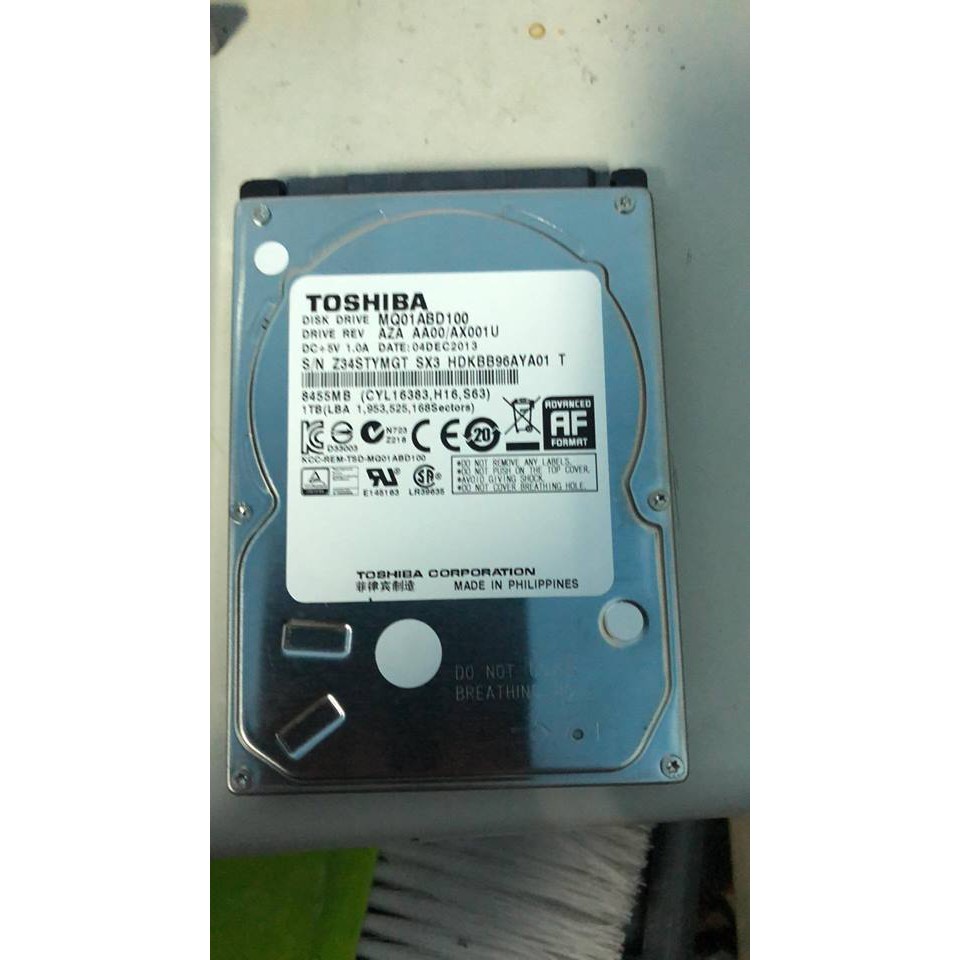 [ONE]TOSHIBA 2.5吋硬碟 1T 9MM