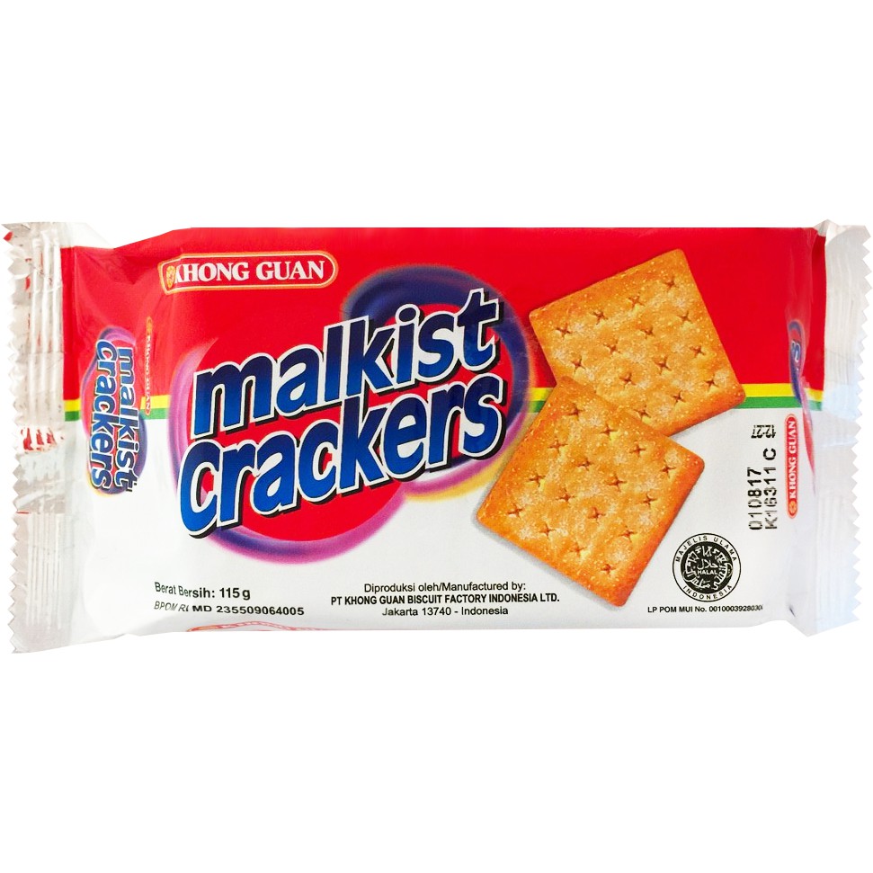 印尼 KHONG GUAN Malkist Crackers 康元甜味蘇打餅 135g