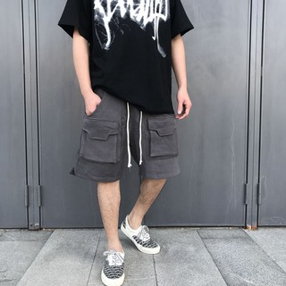 V.W SHOP 開岔多口袋五分褲 Kanye 歐美 街頭 穿搭 休閒褲 百搭