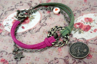 ❤^~貝邵民族飾品~^❤韓國絨皮編織手環 創作獨件飾品