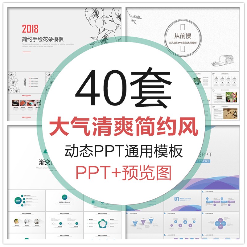 Ptt模板 簡約風動態ppt模板清新大氣時尚文藝商業計劃書工作總結年終匯報 蝦皮購物