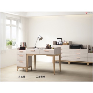 【全臺傢俱】BF-22 雲朵(白原切色) 3.3尺二抽 / 4尺三抽辦公桌 書桌 / 可加購USB功能櫃 臺灣製造