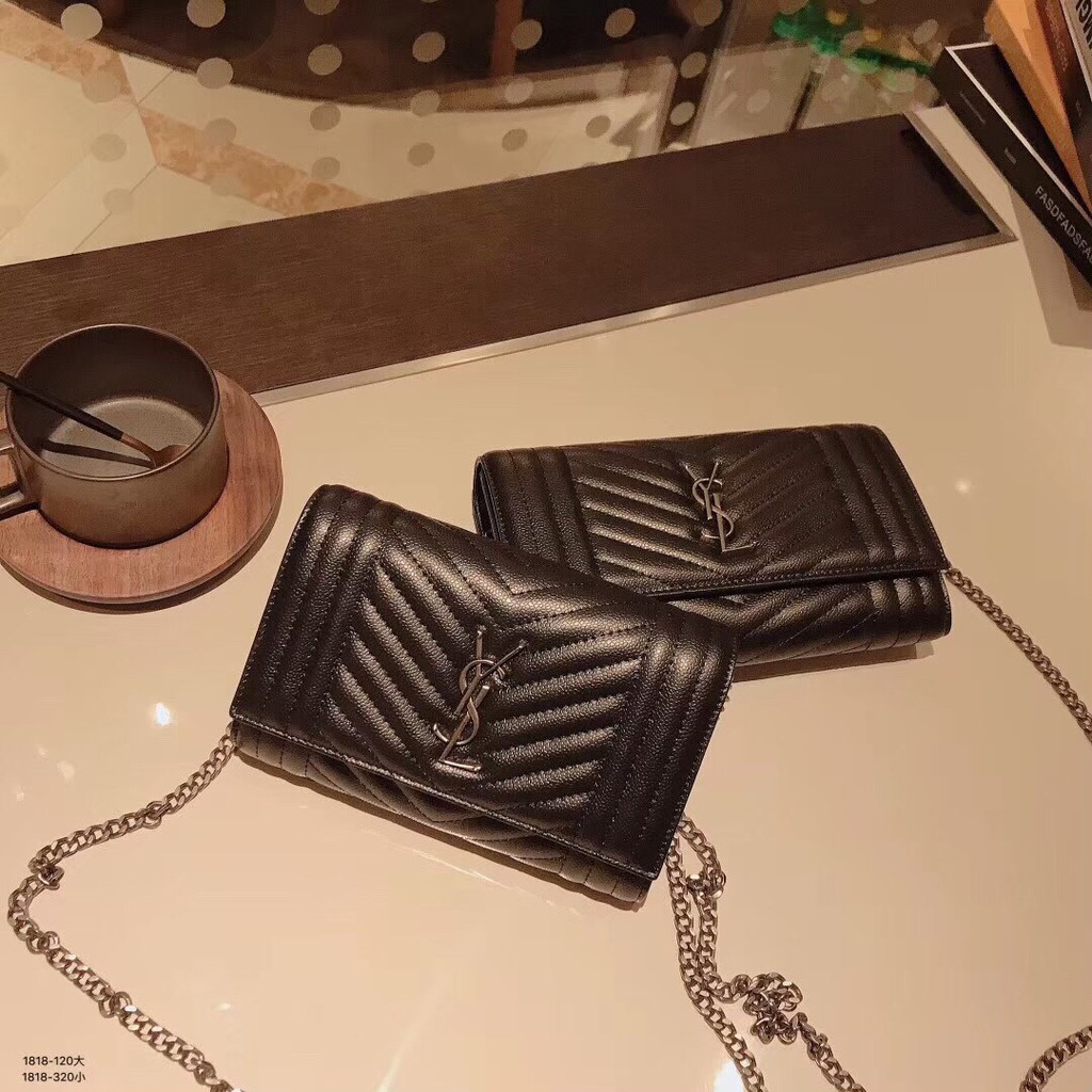 Ysl包包單肩包鏈條包手拿包woc 銀鍊 蝦皮購物