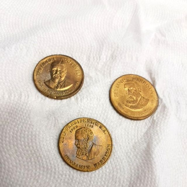 單一個早期美國總統硬幣代幣紀念幣